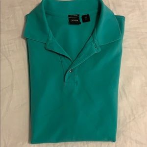 Mens Hugo Boss Teal Pima Cotton Polo
